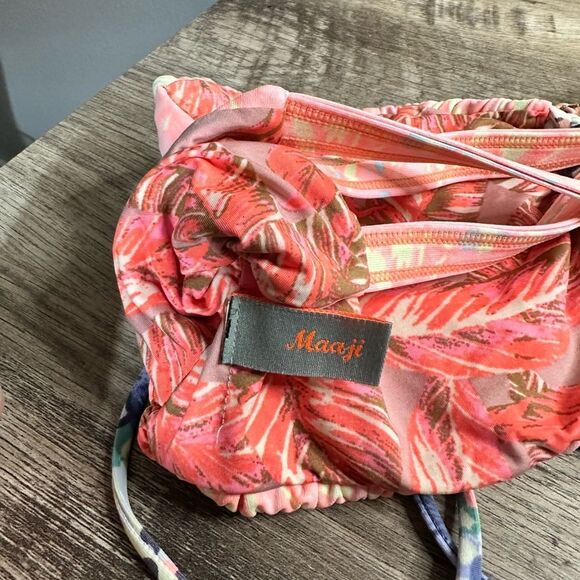 Maaji Women’s Extra Large Bandeau Tassel Patterned Swim Top - Picture 7 of 8